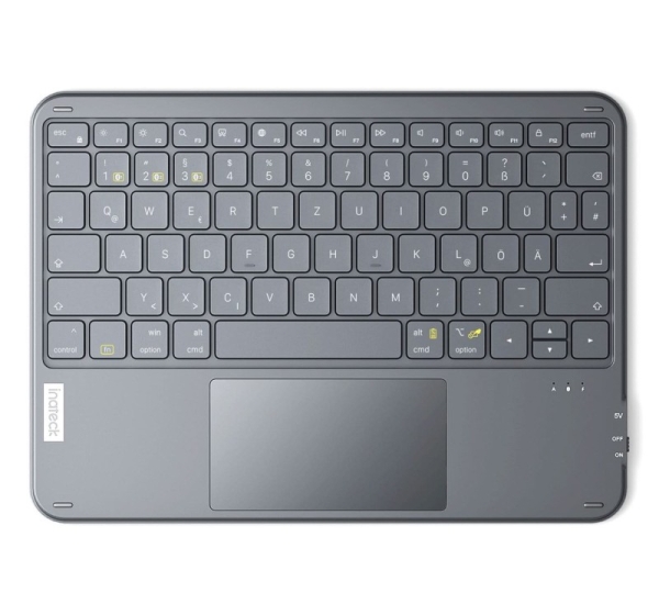 Inateck KB01105_GRAY mobile device keyboard QWERTZ Bluetooth Grey
