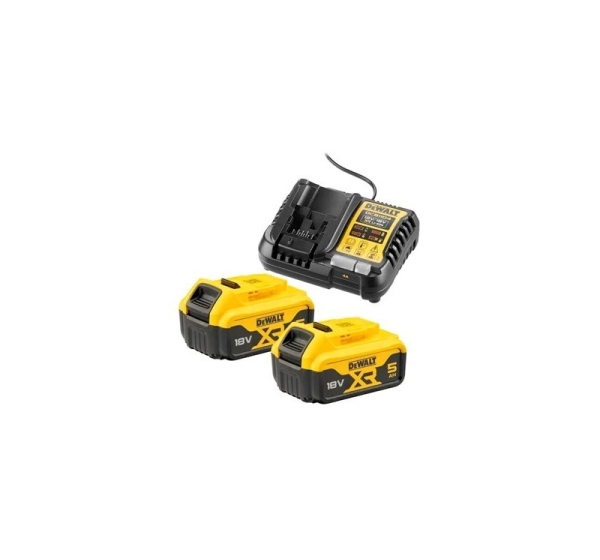 DeWalt DCB1104P2-QW Set charger DCB1104 + 2 batteries DCB184 18 V 5 Ah