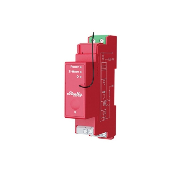 Shelly Qubino Wave PRO 1PM electrical relay Red