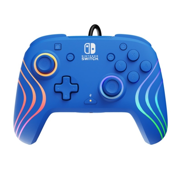 PDP Afterglow Wave Blue USB Gamepad Analogue / Digital Nintendo Switch, Nintendo Switch OLED
