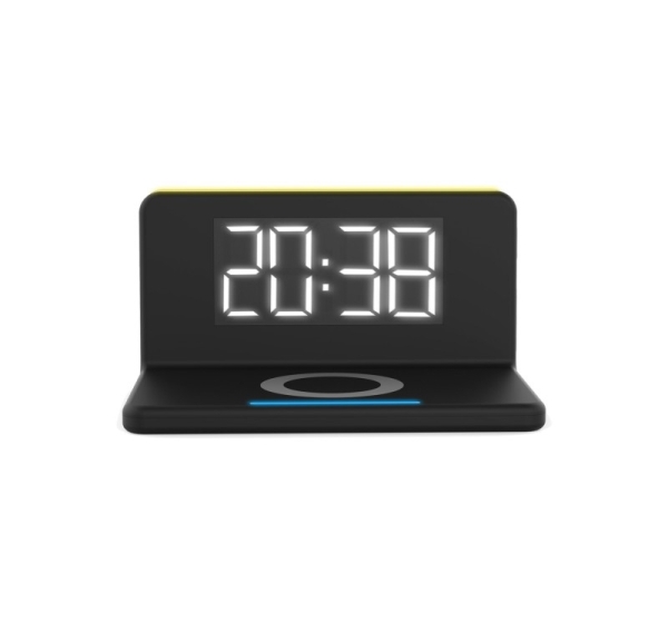 Terratec ChargeAir Digital alarm clock Black, Yellow