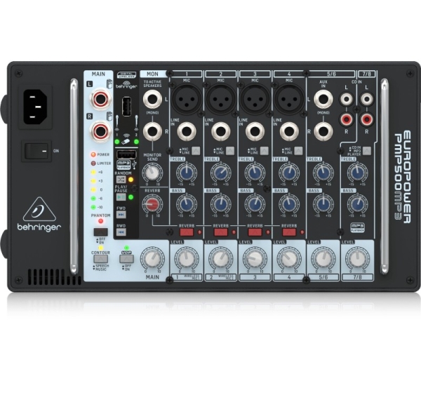 Behringer PMP500MP3 audio mixer 8 channels Black