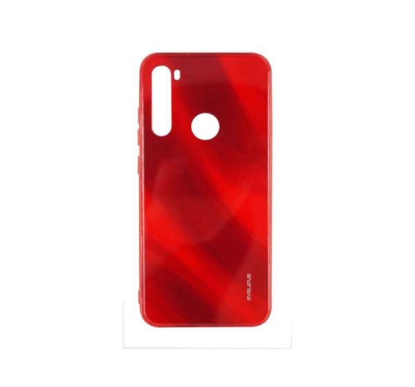 Evelatus Xiaomi Xiaomi Redmi Note 8 / Redmi Note 8 2021 Water Ripple Full Color Electroplating Tempered Glass Case Red