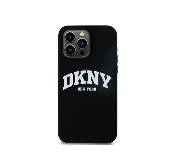 DKNY   DKNY Silicone White Printed Logo MagSafe iPhone 16 Pro Case - Black