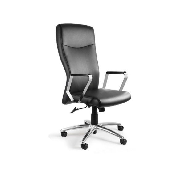 Adella C239 office chair, genuine leather HL-4, black