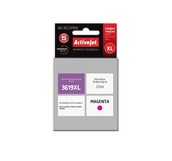 Activejet AB-3619MNX ink (replacement for Brother LC3619M XL; Supreme; 20 ml; magenta)
