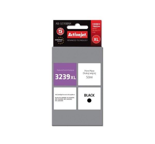 Activejet AB-3239BNX Ink (replacement for Brother LC3239XLBk; Supreme; 50 ml; black)