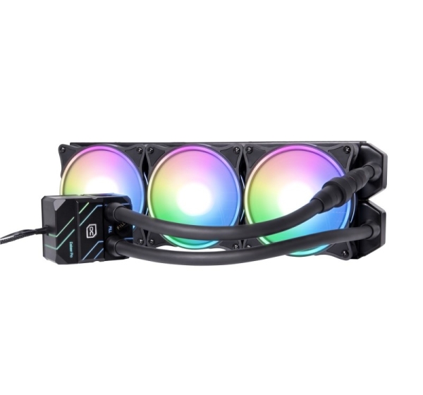 Alphacool Eisbaer Pro Aurora 360 Processor All-in-one liquid cooler 12 cm Black, White 1 pc(s)