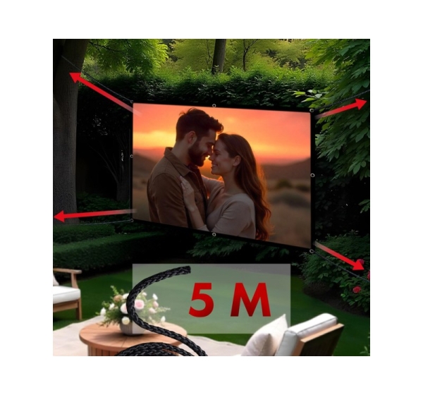 Maclean projection screen, 84", 175x131cm, 25mm 4:3 border, tension hooks, MC-166