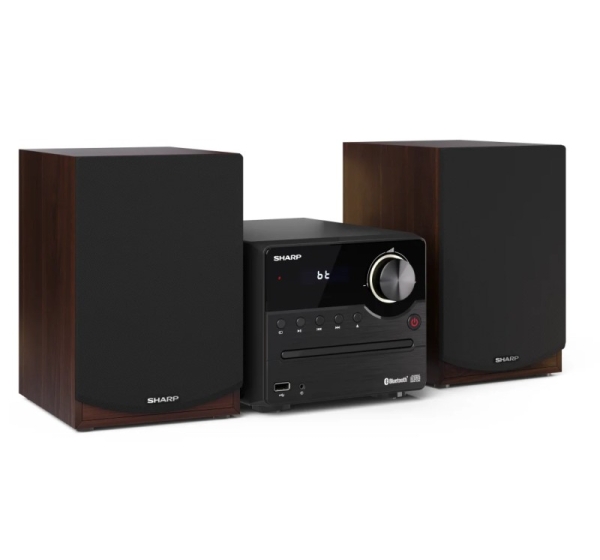Sharp XL-B512(BR) Hi-Fi Micro System, CD/FM/USB/Bluetooth v5.0, 45W, Brown Sharp Hi-Fi Micro System XL-B512(BR)