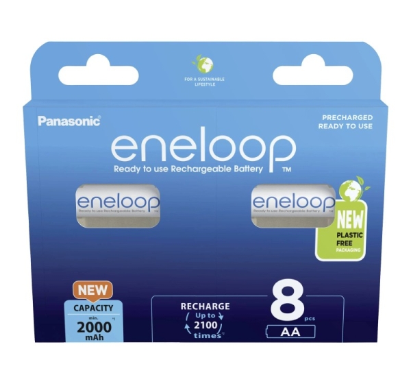 Panasonic | Rechargeable Batteries | ENELOOP BK-3MCDE/8BE | AA | 2000 mAh | 8 pc(s)