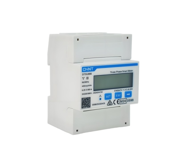 Chint | Smart Power Meter Direct Measurement 3Ph+N Modbus 80A MID (Compatible with DEYE) | DTSU666