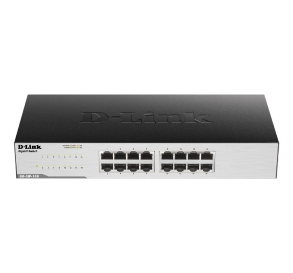 D-Link | 16-Port Gigabit Easy Desktop Switch | GO-SW-16G/E | Unmanaged | Desktop/Rackmountable | 24 month(s)