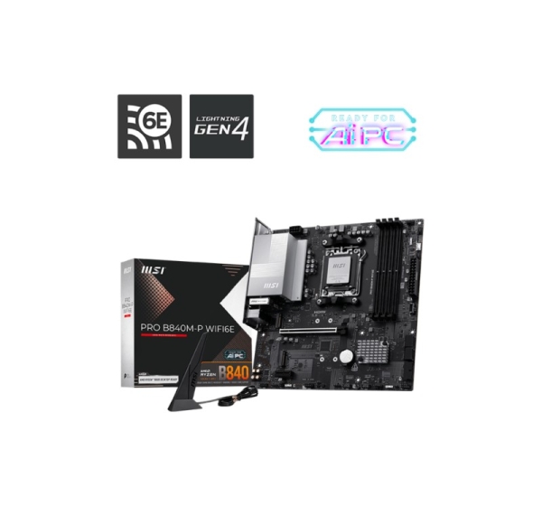 MSI PRO B840M-P WIFI6E Processor family AMD Processor socket AM5 DDR5