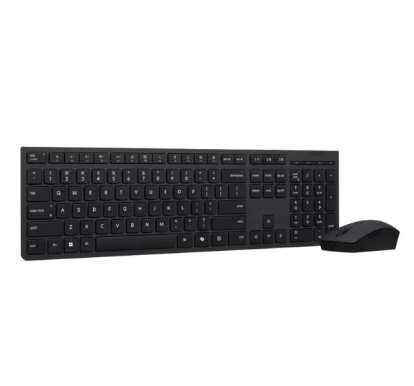 Lenovo Professional Wireless Rechargeable Combo Keyboard and Mouse Keyboard and Mouse Set Wireless Mouse included