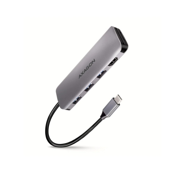 AXAGON SuperSpeed USB-C COMBO 5in1 hub | HMC-HCR3A