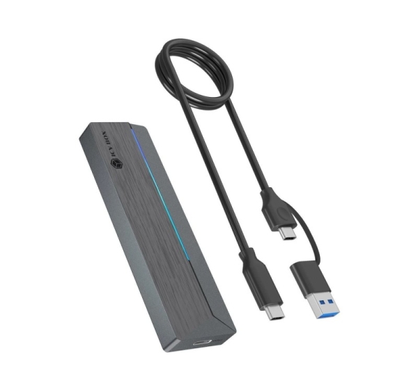 Raidsonic Icy Box M.2 SATA/NVMe SSD Enclosure with USB 3.2 Gen 2 Type-C and RGB light | Warranty IB-1826MCL-CU31 month(s)