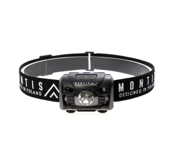 Montis Akumulatorowa latarka nagłowna z sensorem MT001 Black Headband flashlight LED
