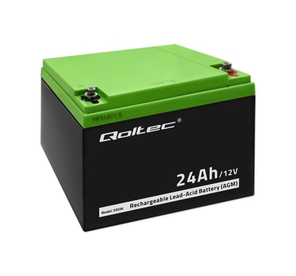 Qoltec AGM battery - UPS-batteri - Bly