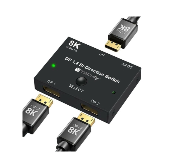 Techly IDATA-DP-2DP-8KT video switch DisplayPort