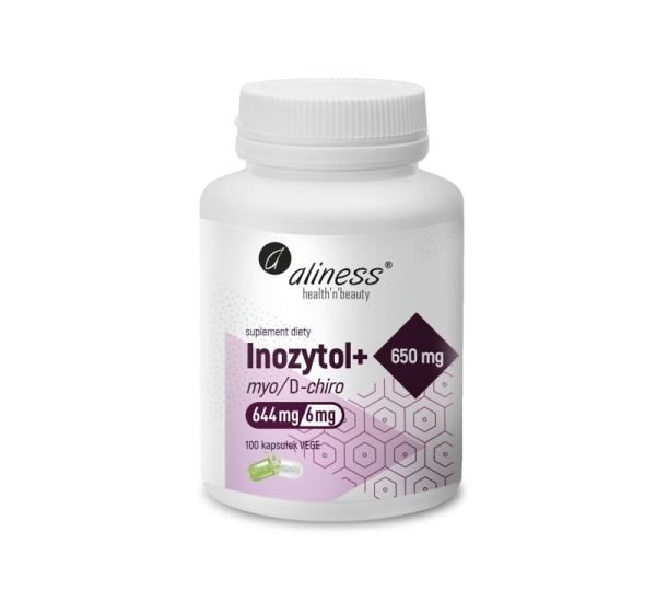 ALINESS Inozytol myo/D-chiro, 650mg + B6 – dietary supplement – 100 capsules