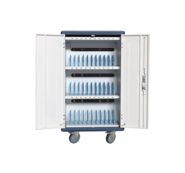 Techly I-CABINET-30DUTY portable device management cart/cabinet White, Blue