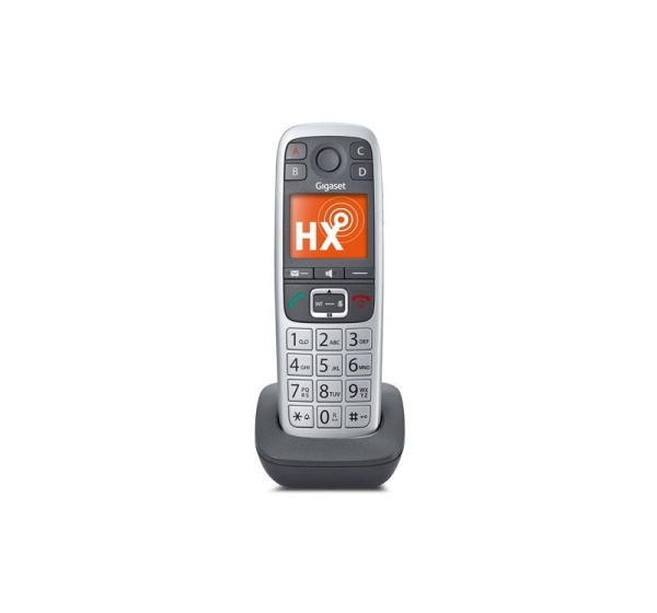 Gigaset E560HX Analog/DECT telephone Caller ID Grey, Silver