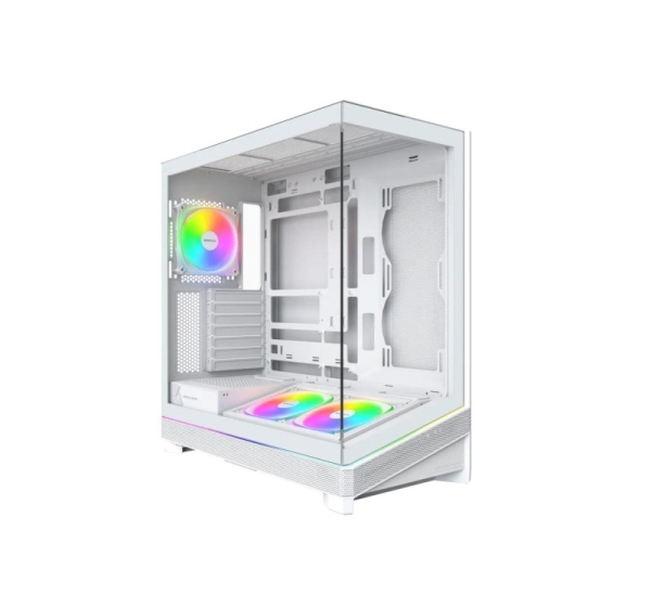 Montech Sky 3 PC-Gehäuse, Midi-Tower, ATX, ARGB, Tempered Glass - weiß