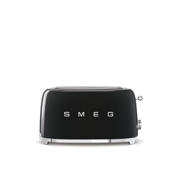 Smeg TSF02BLEU Toaster, 4 slice, black, metal body