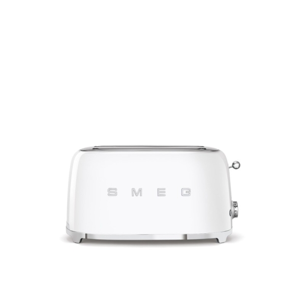 SMEG Toaster 2-slice 4-slot 50'Style White TSF02WHEU