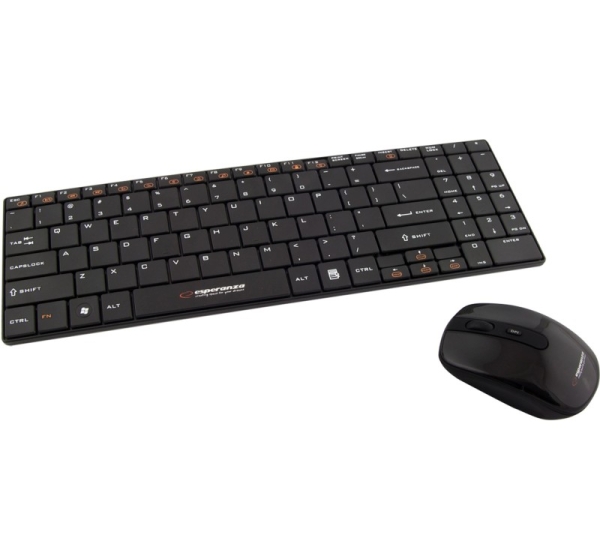 Esperanza EK122K keyboard RF Wireless QWERTY Black