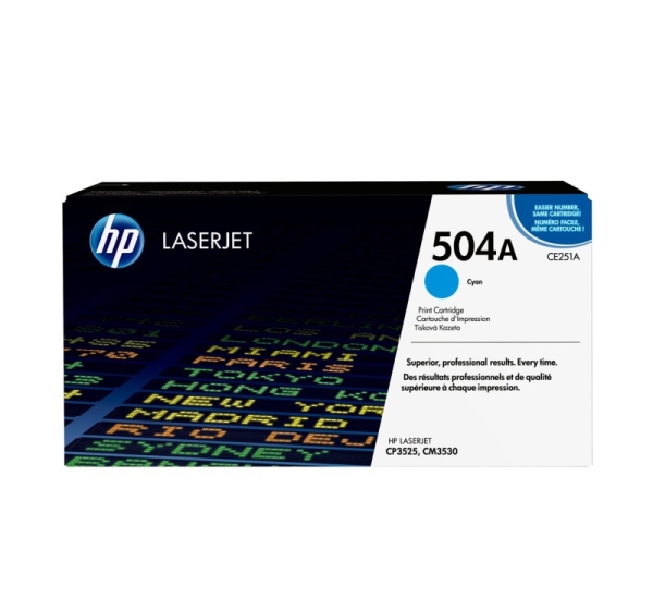 HP 504A Cyan Original LaserJet Toner Cartridge