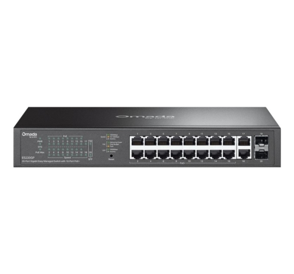 OMADA ES220GP network switch Managed Gigabit Ethernet (10/100/1000) Power over Ethernet (PoE) Black