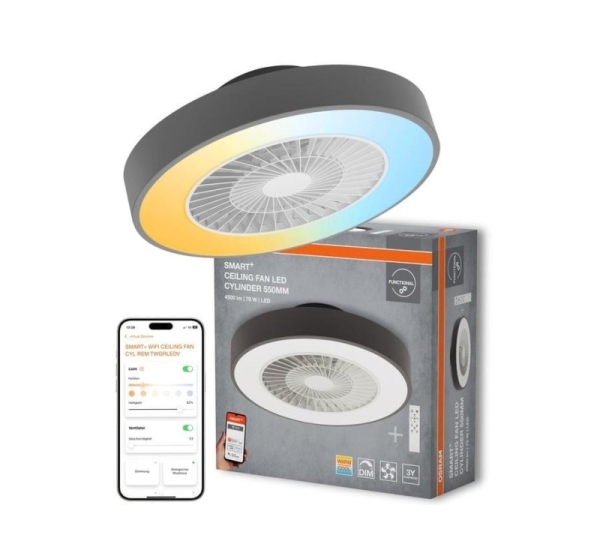 SMART WIFI CEILING FAN CYL REM 76W D550T
