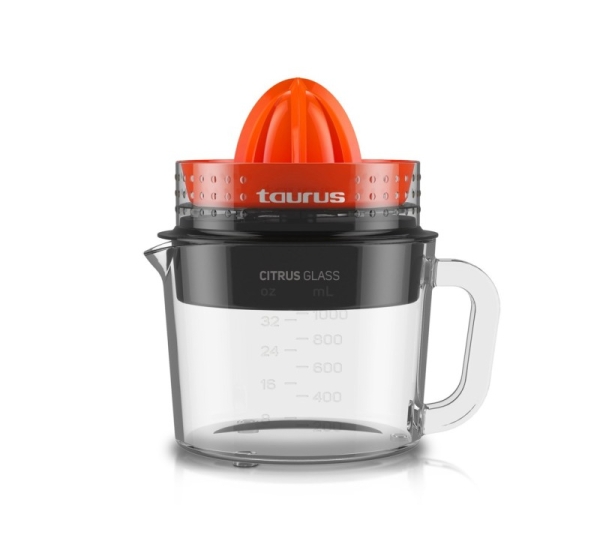 Taurus Citrus Glass electric citrus press 1 L 30 W Black, Red, Transparent