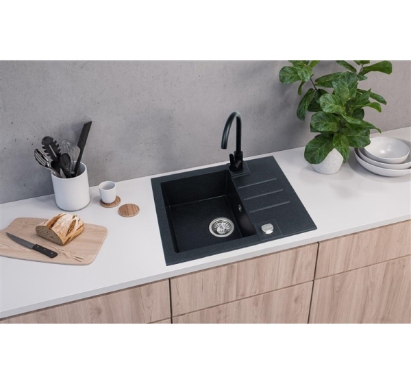 SINK ROCK30 BLCK+MIXER+SIF 1213091SEN