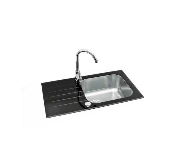 SINK GLAM 20 WITH MIXER TAP BLACK COLOR