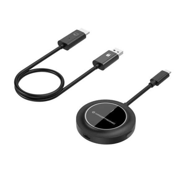 Conceptronic ATHERIC01B Wireless USB-C to HDMI Display Kit 1080P