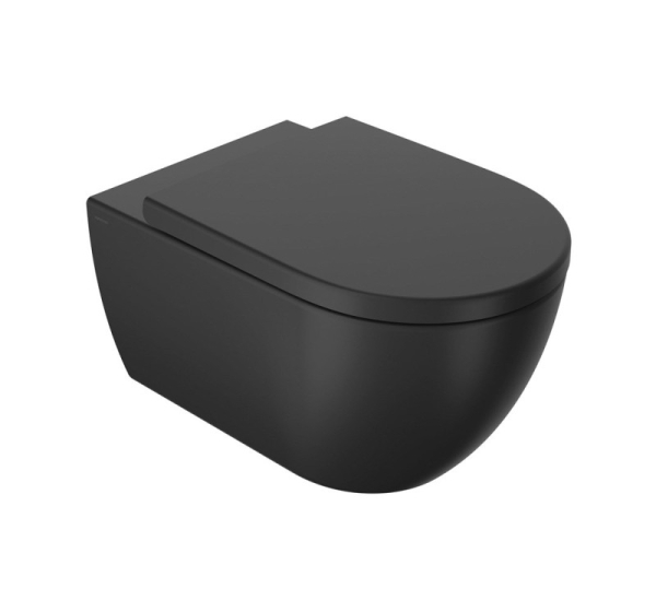 TOILET ARC WALL HUNG BLACK MATT