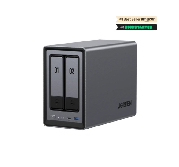 Ugreen NASync DXP2800 NAS System 2-Bay Compact Intel® N N100 8 GB DDR5 0 TB UGOS Pro Black