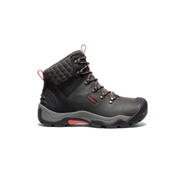 KEEN Women's Revel III Waterproof Winter Boot, Black/Rose, 8,5