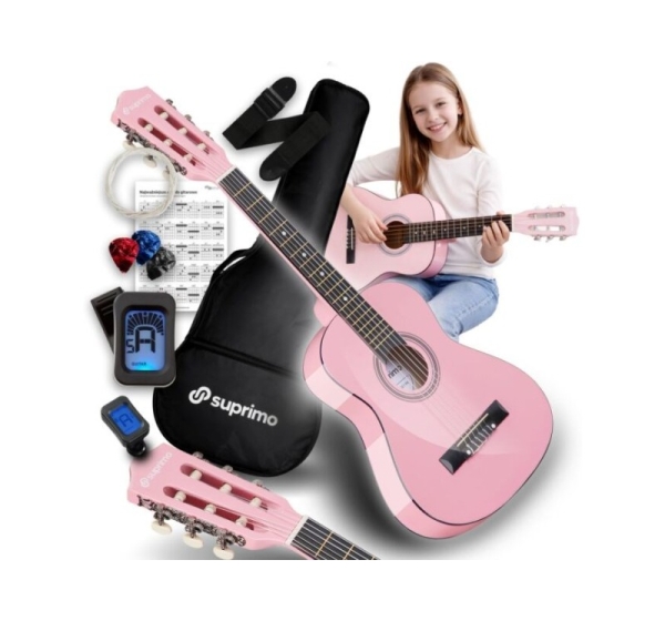 SUPRIMO JRC SET PK gitara klasyczna 1/4 różowa do