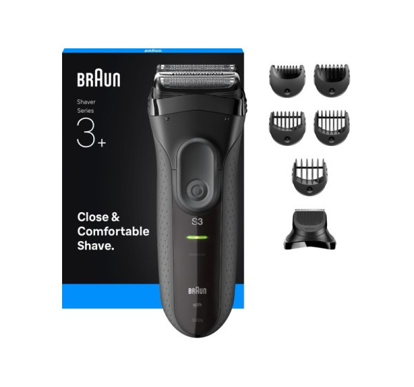 Braun 3000BT Foil shaver Trimmer Black, Grey