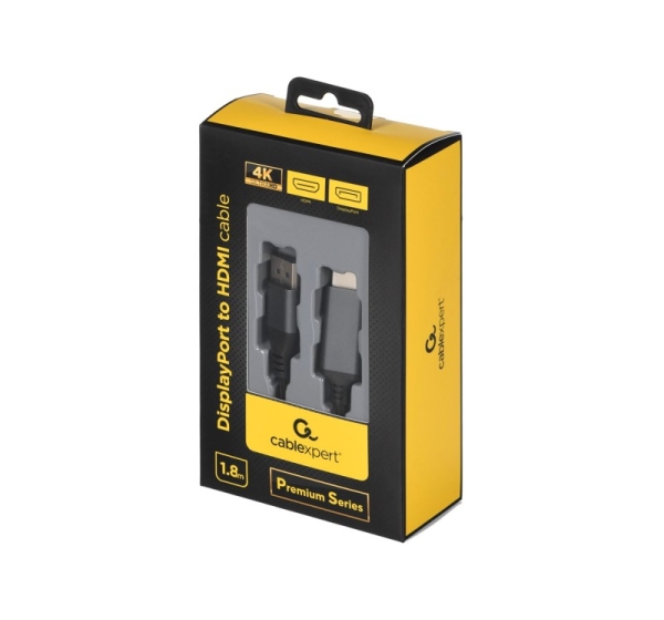 Gembird CC-DP-HDMI-4K-6 video cable adapter 1.8 m DisplayPort HDMI Type A (Standard) Black
