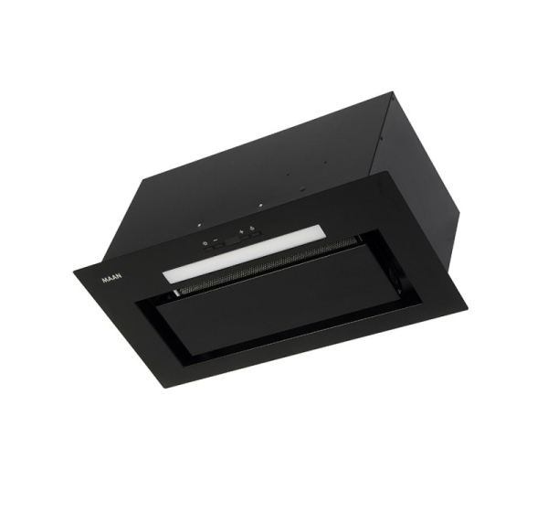 Built-in under-cabinet kitchen hood MAAN Ares M 60 soft touch 570 m3/h, Black