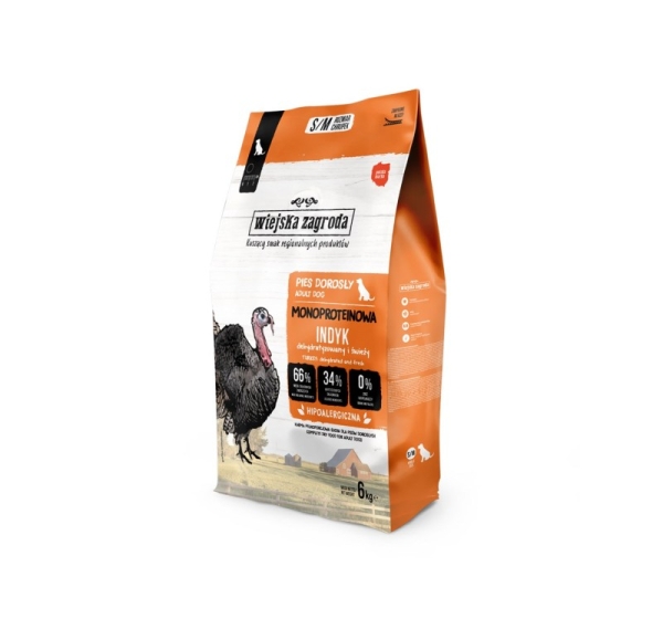 WIEJSKA ZAGRODA Monoprotein Turkey - dry dog food - 6kg