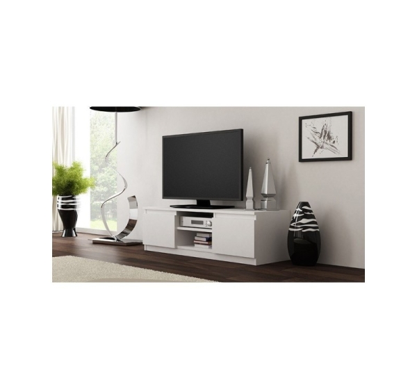 Topeshop RTV120 BIEL TV stand/entertainment centre 2 shelves