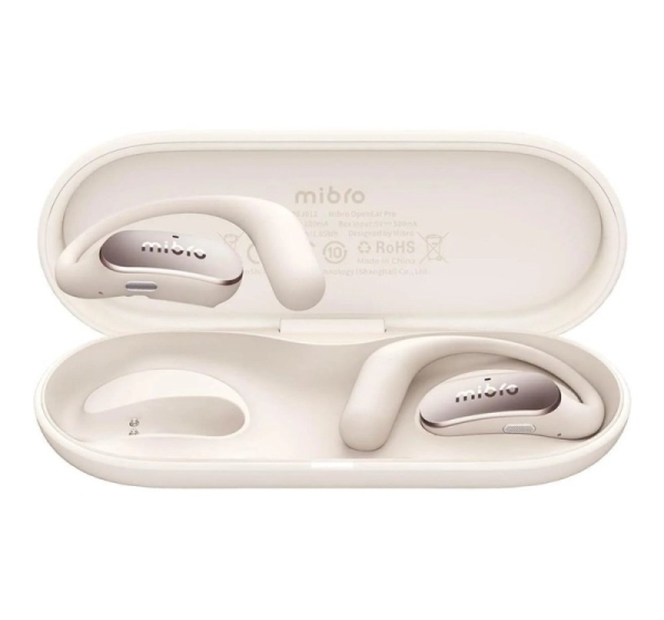 Mibro OpenEar white earbuds with charging case