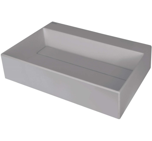 Granite countertop washbasin with a place for a tap - with a grille