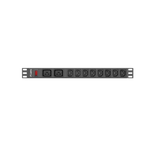LANBERG POWER STRIP PDU RACK (1U, 16A,2XC19,8XC13)